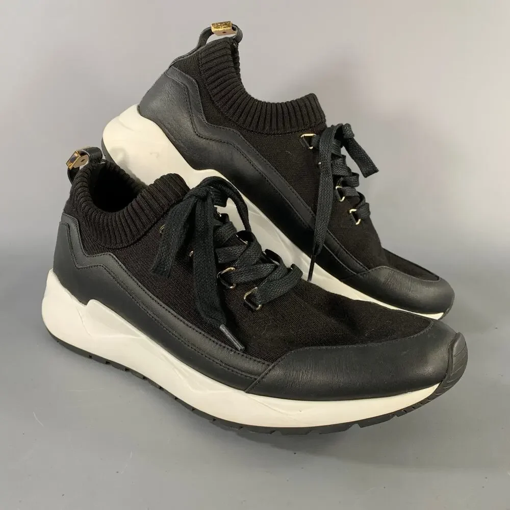 BUSCEMI Size 11 Black Knit Lace Up Lace Up Shoes
